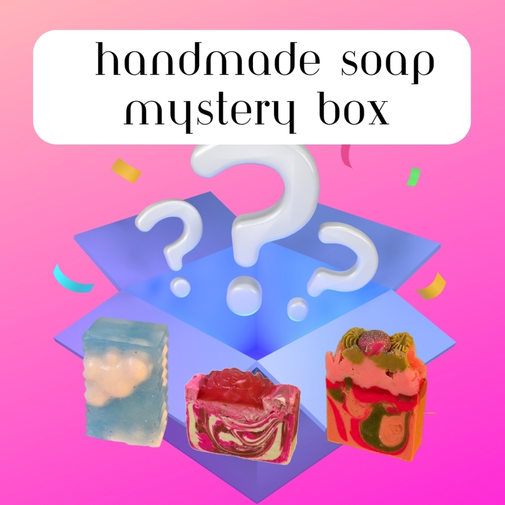 Handmade Artisan Soap Mystery Box. 5 Handmade Organic Soap Bars